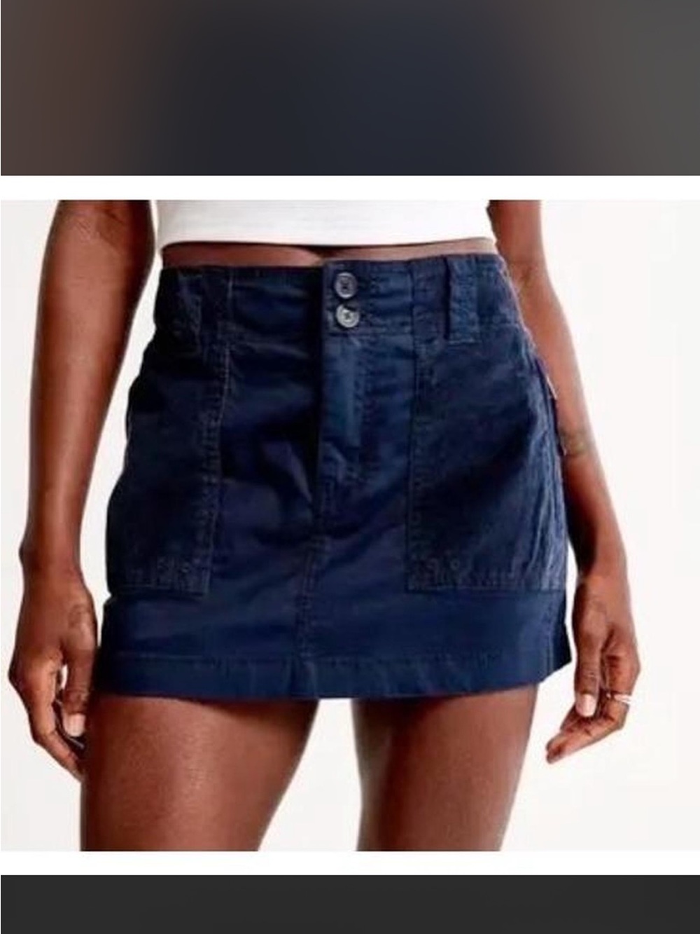 Abercrombie & Fitch Navy Utility Mini Skirt